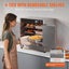 Hot Box Food Warmer 4-Tier Concession Warming Cabinet with Water Tray Carousel 4