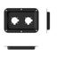 Penn Elcom - D028K - Dish Punched for 2 x EP or G-Series Connectors - Black Carousel 3