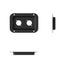 Penn Elcom - D0604K - Dish Punched for 2 x D-Series Connectors - Black Carousel 3