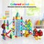 Kids 185PCS Magnetic Tiles Blocks Dinosaur STEM Building Toy Children Gift Play Carousel 7