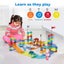 Kids 154PCS Magnetic Tiles Blocks Railcar Building Toys STEM Children Gift Play Carousel 5
