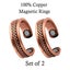 2x Copper Magnetic Rings Joint Pain Relief Natural Anti-inflammatory One Size... Carousel 1
