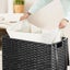 STORFEX 140L Large 3-Partition Laundry Hamper with Wheels and Lid - Black Carousel 3