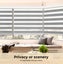 Marlow Blackout Zebra Roller Blind Curtains Double Window Sunshade 90x210 Grey Carousel 2