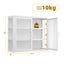 Glass Display Cabinet Wall Mounted Metal Bathroom Kitchen Pantry Cupboard Shelf Carousel 3