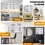Glass Display Cabinet Wall Mounted Metal Bathroom Kitchen Pantry Cupboard Shelf Carousel 7