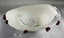 Vintage Art Glass Bowl with Applied Red Glass Accents Carousel 1