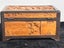 Pair of Intricately Carved Oriental Camphor Wood Miniature Chests Carousel 8