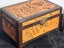 Pair of Intricately Carved Oriental Camphor Wood Miniature Chests Carousel 11