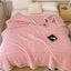 Large Soft Microsherpa Bed Blanket Throw Rug 200x230cm Pink Carousel 5