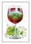 RW - Sophie Blokker Greetings Card - Wine Red Carousel 1