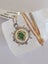Emerald & Mother of Pearl Pendant in solid 925 Silver with 18ct YG/RG/WG Plate Carousel 5