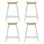 Artiss 4X Bar Stools Chairs Oak Carousel 3