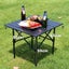 Portable Folding Camping Square Table 55X55X50cm With 2 Outdoor Foldable Chair Carousel 3