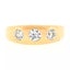 Mens Antique Victorian 14K Gold 0.80ctw European Diamond 3 Stone Gypsy Band Ring Carousel 3