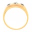 Mens Antique Victorian 14K Gold 0.80ctw European Diamond 3 Stone Gypsy Band Ring Carousel 6