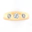 Mens Antique Victorian 14K Gold 0.80ctw European Diamond 3 Stone Gypsy Band Ring Carousel 7