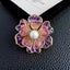 Ophelia Peony Sculpted Resin Brooch - Translucent, Transparent, Blossom, Flow... Carousel 4