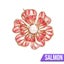Ophelia Peony Sculpted Resin Brooch - Translucent, Transparent, Blossom, Flow... Carousel 18