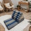 [MANGO TREES][Large] Thai Triangle Foldable Floor Mattress Daybed GreyBlue Carousel 5