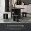 Folding Dining Table Set 4 Chairs 5 Piece Extendable Outdoor Home Furniture Carousel 2