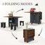 Folding Dining Table Set 4 Chairs 5 Piece Extendable Outdoor Home Furniture Carousel 4
