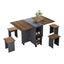 Folding Dining Table Set 4 Chairs 5 Piece Extendable Outdoor Home Furniture Carousel 9