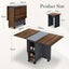 Folding Dining Table Set 4 Chairs 5 Piece Extendable Outdoor Home Furniture Carousel 11