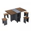 Folding Dining Table Set 4 Chairs 5 Piece Extendable Outdoor Home Furniture Carousel 12