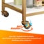 Kitchen Island Trolley Portable Bar Cart Wine Rack Drinks Glass Bottle Holder Carousel 6