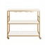 Kitchen Island Trolley Portable Bar Cart Wine Rack Drinks Glass Bottle Holder Carousel 8