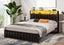 Double Size Bed Frame Bedroom Furniture Mattress Base Upholstered PU Metal RGB Carousel 2