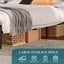 Double Size Bed Frame Bedroom Furniture Mattress Base Upholstered PU Metal RGB Carousel 7