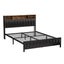 Double Size Bed Frame Bedroom Furniture Mattress Base Upholstered PU Metal RGB Carousel 12