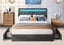 Double Size Bed Frame Base LED Bedroom Furniture Mattress Upholstered Platform Carousel 2