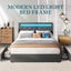 Double Size Bed Frame Base LED Bedroom Furniture Mattress Upholstered Platform Carousel 3