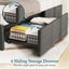 Double Size Bed Frame Base LED Bedroom Furniture Mattress Upholstered Platform Carousel 6