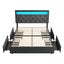 Double Size Bed Frame Base LED Bedroom Furniture Mattress Upholstered Platform Carousel 10