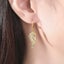 18K Gold Dangle CZ Diamond Wing Shape Earrings "Skylar" Carousel 2