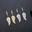 18K Gold Dangle CZ Diamond Wing Shape Earrings "Skylar" Carousel 4