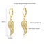 18K Gold Dangle CZ Diamond Wing Shape Earrings "Skylar" Carousel 5