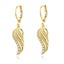 18K Gold Dangle CZ Diamond Wing Shape Earrings "Skylar" Carousel 6
