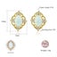 18K Gold Crystal Opal Earrings "Kimmy" (White) Carousel 2