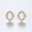 18K Gold Crystal Opal Earrings "Kimmy" (White) Carousel 4