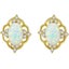 18K Gold Crystal Opal Earrings "Kimmy" (White) Carousel 1