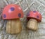 Set of two wooden mushrooms, 5.5cm Carousel 4