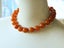 Genuine Bakelite Large beaded Chunky Choker Vintage Necklace Orange Juice Amber Carousel 6