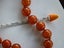 Genuine Bakelite Large beaded Chunky Choker Vintage Necklace Orange Juice Amber Carousel 11