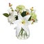 28cm Peony & Lily Arrangement in Glass Faux Artificial Flowers Bunch Fake Floral Carousel 2