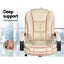 Artiss Office Chair Gaming Computer Chairs Executive Pu Leather Seat Beige Carousel 4
